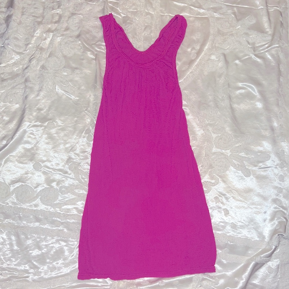 Vintage 90s HOT PINK Barbie babe dress. Super stretchy M L